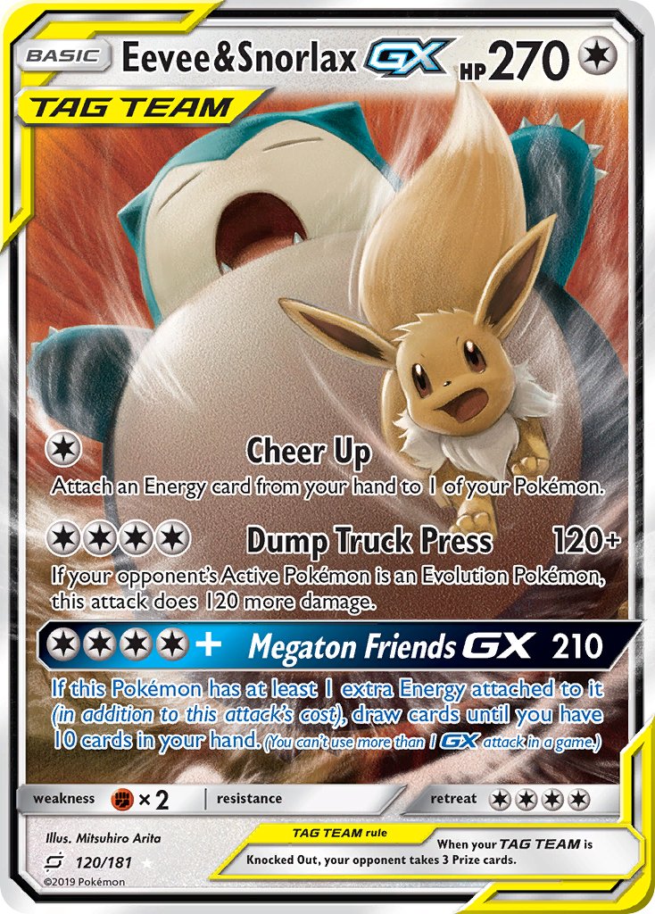 Eevee & Snorlax-GX - 120 - Team Up