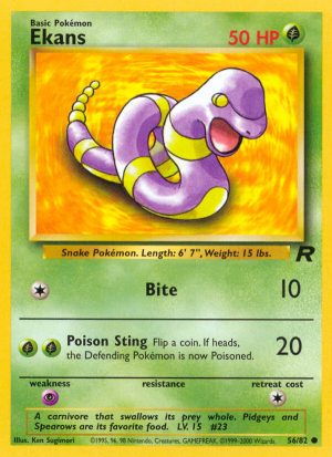 Ekans Team Rocket unlimited|Ekans Team Rocket first edition