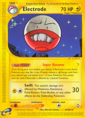 Electrode - 8/147 - Aquapolis|Electrode - 8/147 - Reverse holo - Aquapolis