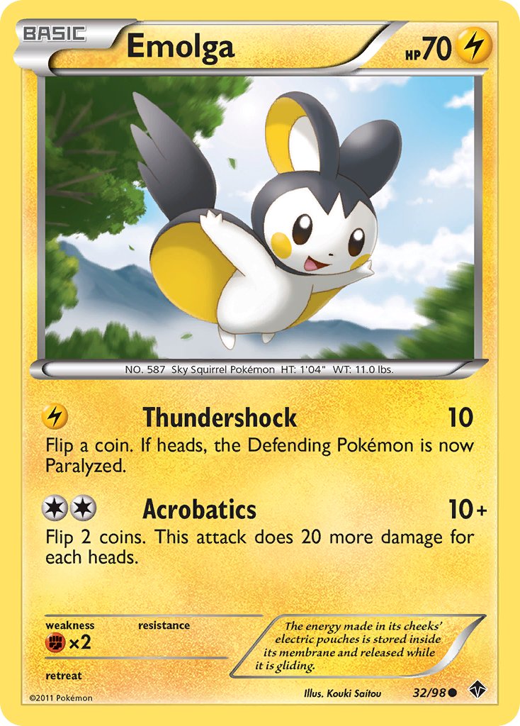 Emolga - 32 - Emerging Powers|Emolga - 32 - reverse holo - Emerging Powers