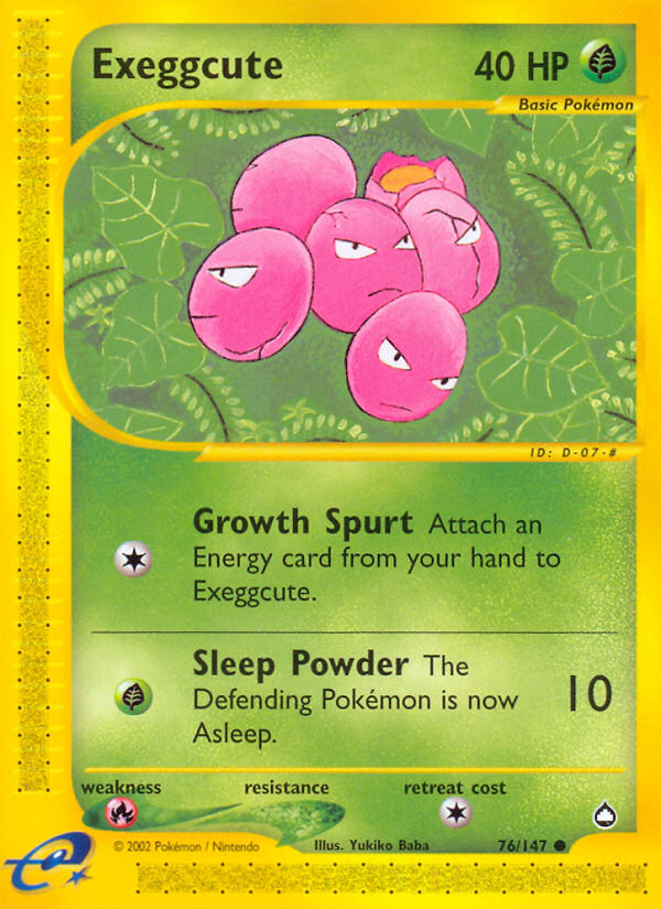 Exeggcute - 76/147 - Aquapolis|Exeggcute - 76/147 - Reverse holo - Aquapolis