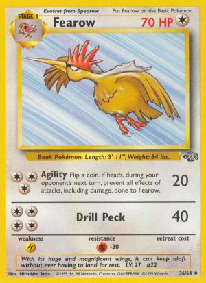 Fearow unlimited jungle set|Fearow first edition jungle set