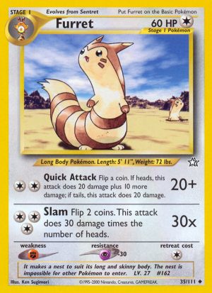 Furret - Neo Genesis - Unlimited|Furret - Neo Genesis - First Edition