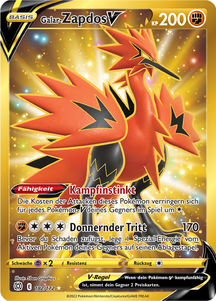 Galar-Zapdos V - 182 - Strahlende Sterne