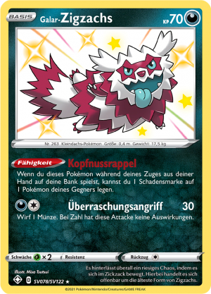 Galar-Zigzachs - SV078 - Glänzendes Schicksal