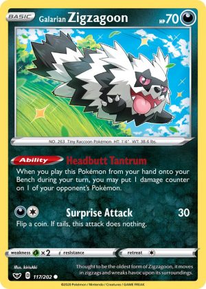 Galarian Zigzagoon - 117 - Sword & Shield