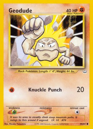 Geodude - Neo Revelation - Unlimited|Geodude - Neo Revelation - First Edition