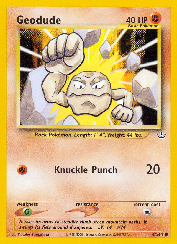 Geodude - Neo Revelation - Unlimited|Geodude - Neo Revelation - First Edition