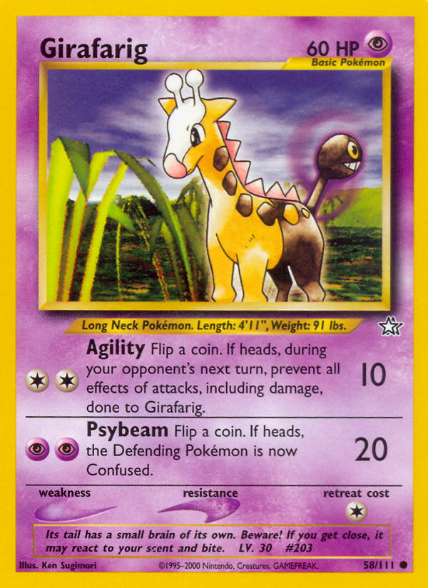 Girafarig - Neo Genesis - Unlimited|Girafarig - Neo Genesis - First Edition