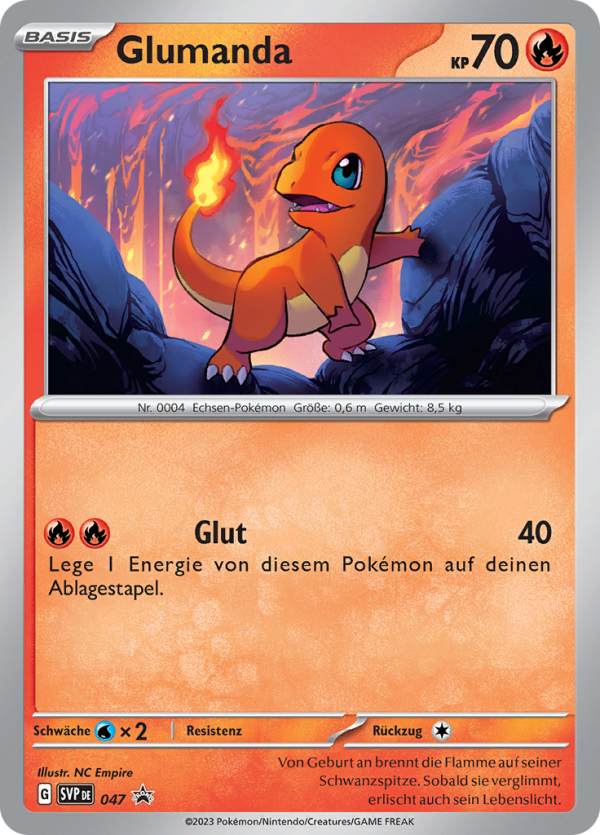 Glumanda 047 - Wert, Bild, Künstler & Seltenheit | Pokemonkarte.de