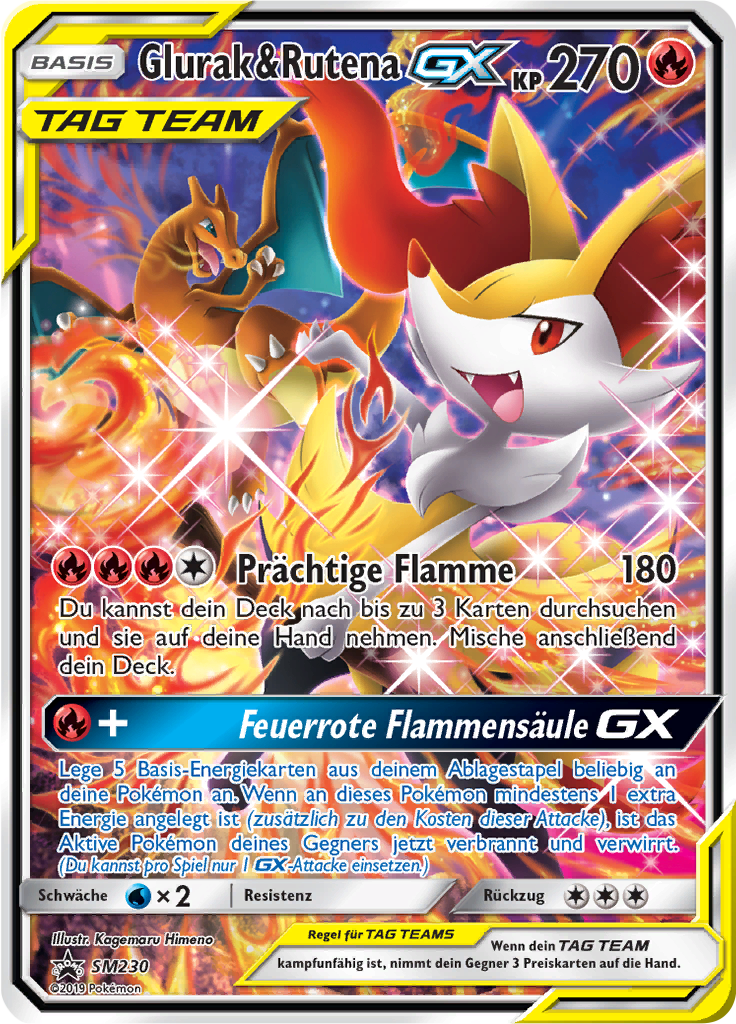 Glurak & Rutena-GX - SM230 - Sun & Moon Promos