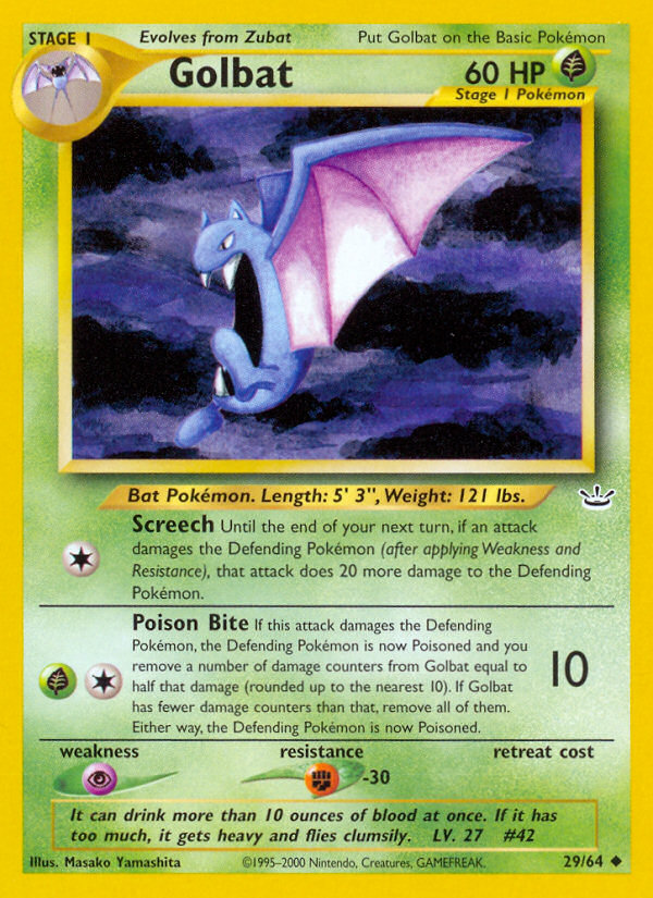 Golbat - Neo Revelation - Unlimited|Golbat - Neo Revelation - First Edition