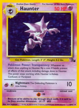 Haunter Fossil set unlimited|Haunter Fossil set first edition