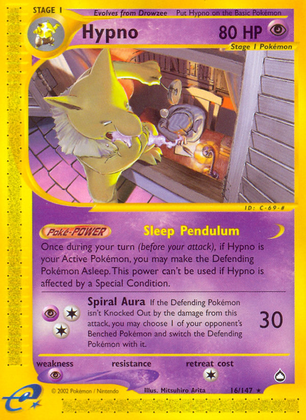 Hypno - 16/147 - Aquapolis|Hypno - 16/147 - Reverse holo - Aquapolis