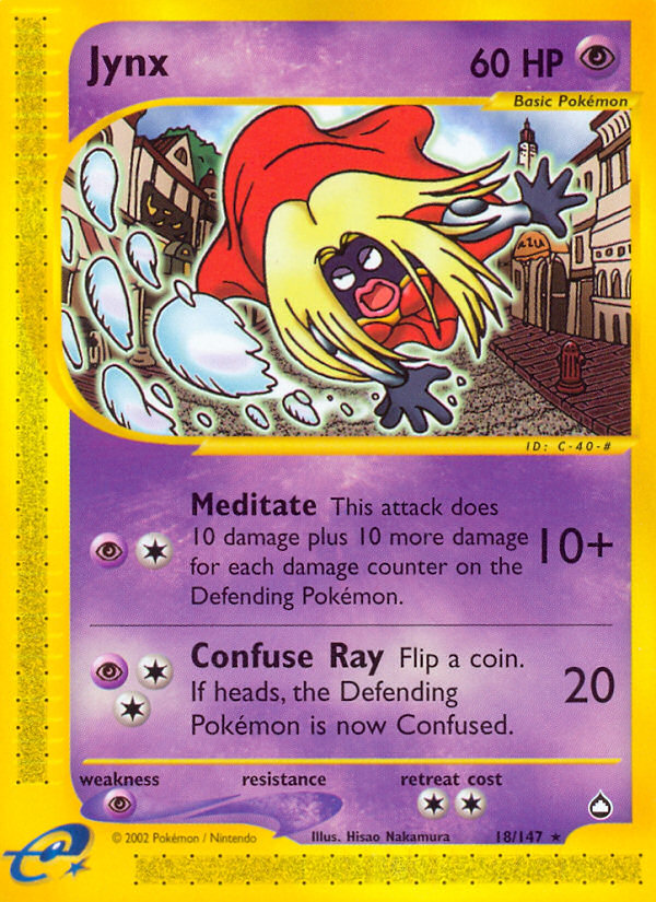 Jynx - 18/147 - Aquapolis|Jynx - 18/147 - Reverse holo - Aquapolis