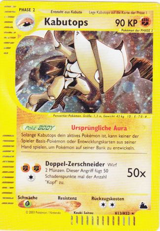 Kabutops - H13 - Skyridge