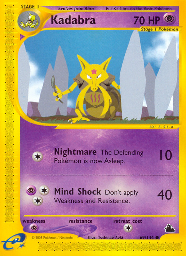 Kadabra - 69/144 - Skyridge|Kadabra - 69/144 - Reverse holo - Skyridge