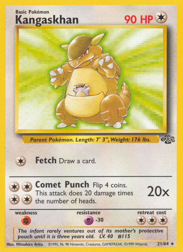 Kangaskhan unlimited jungle set|Kangaskhan first edition jungle set