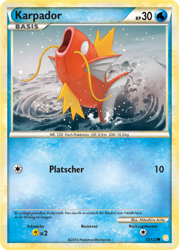 Auf Welchem Level Entwickelt Sich Karpador Karpador 72/123 - Wert, Bild & Seltenheit | Pokemonkarte.de