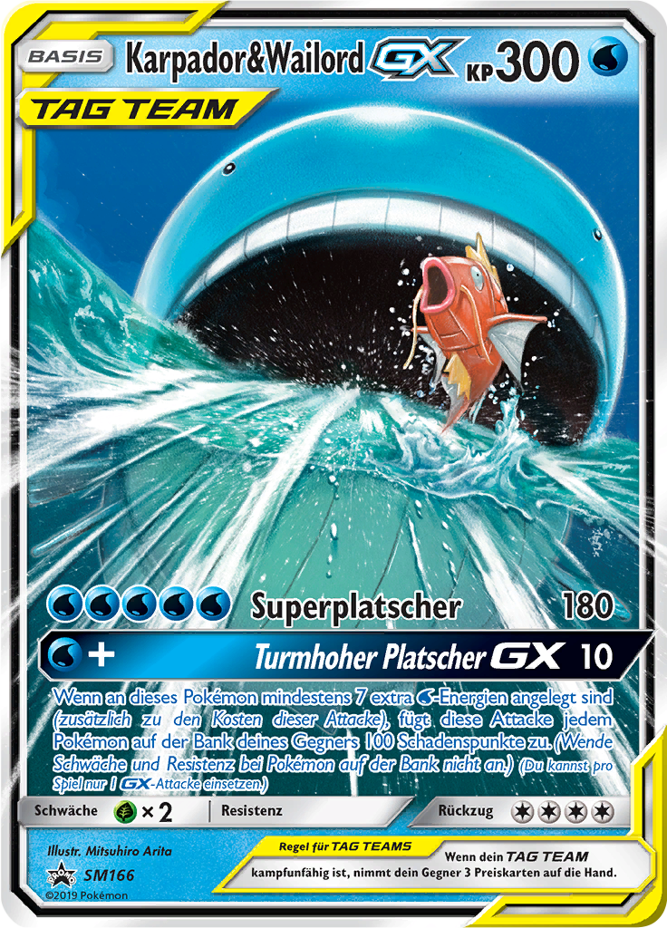 Karpador & Wailord-GX - SM166 - Sun & Moon Promos