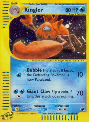 Kingler - Expedition Base set|Kingler - Expedition Base set - Reverse Holo