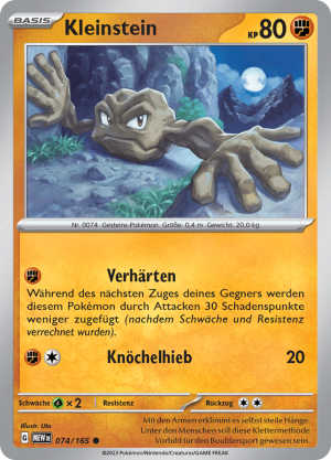 Kleinstein-74-Pokemon 151