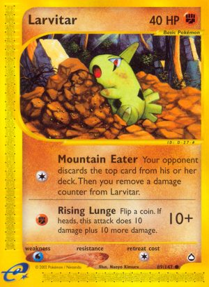 Larvitar - 89/147 - Aquapolis|Larvitar - 89/147 - Reverse holo - Aquapolis
