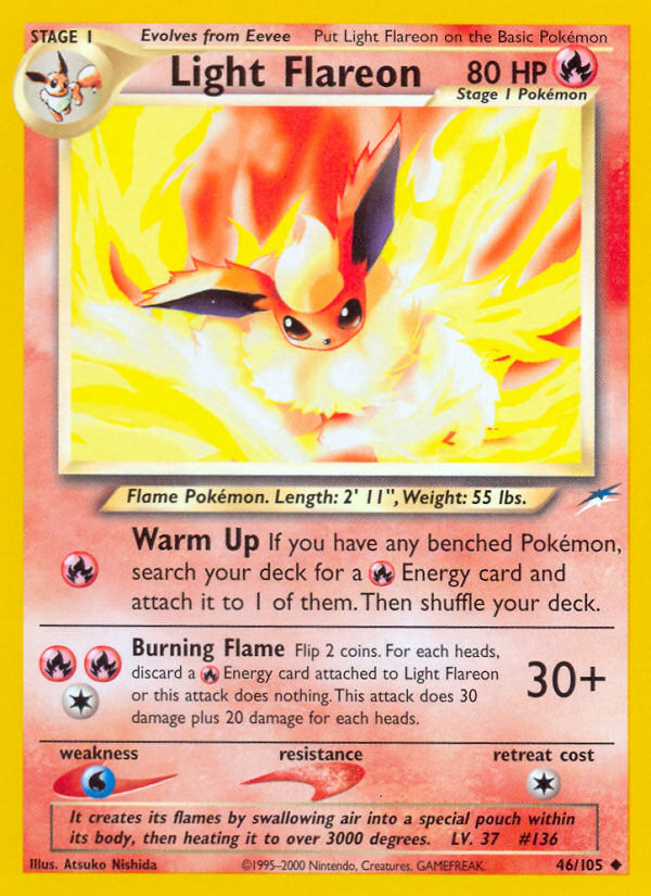 Light Flareon - Neo Destiny - Unlimited|Light Flareon - Neo Destiny - First Edition