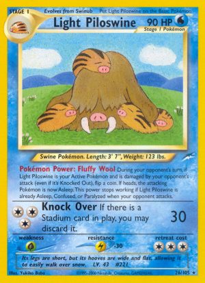 Light Piloswine - Neo Destiny - Unlimited|Light Piloswine - Neo Destiny - First Edition