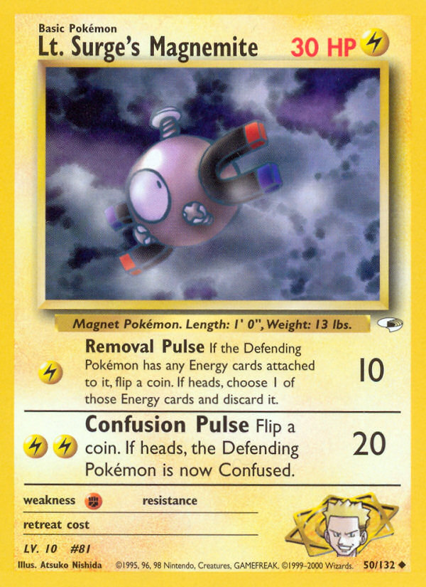 Lt. Surge’s Magnemite - Gym Heroes - Unlimited|Lt. Surge’s Magnemite - Gym Heroes - First Edition