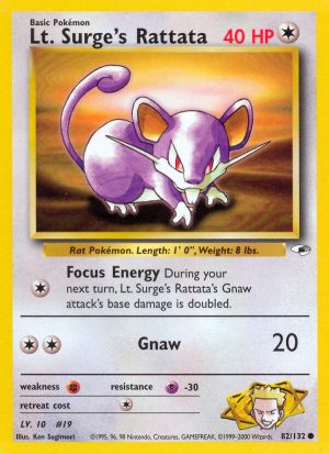 Lt. Surge’s Rattata - Gym Heroes - Unlimited|Lt. Surge’s Rattata - Gym Heroes - First Edition