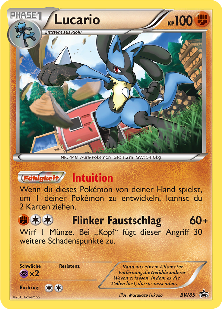 Lucario - BW85 - Black & White Promos