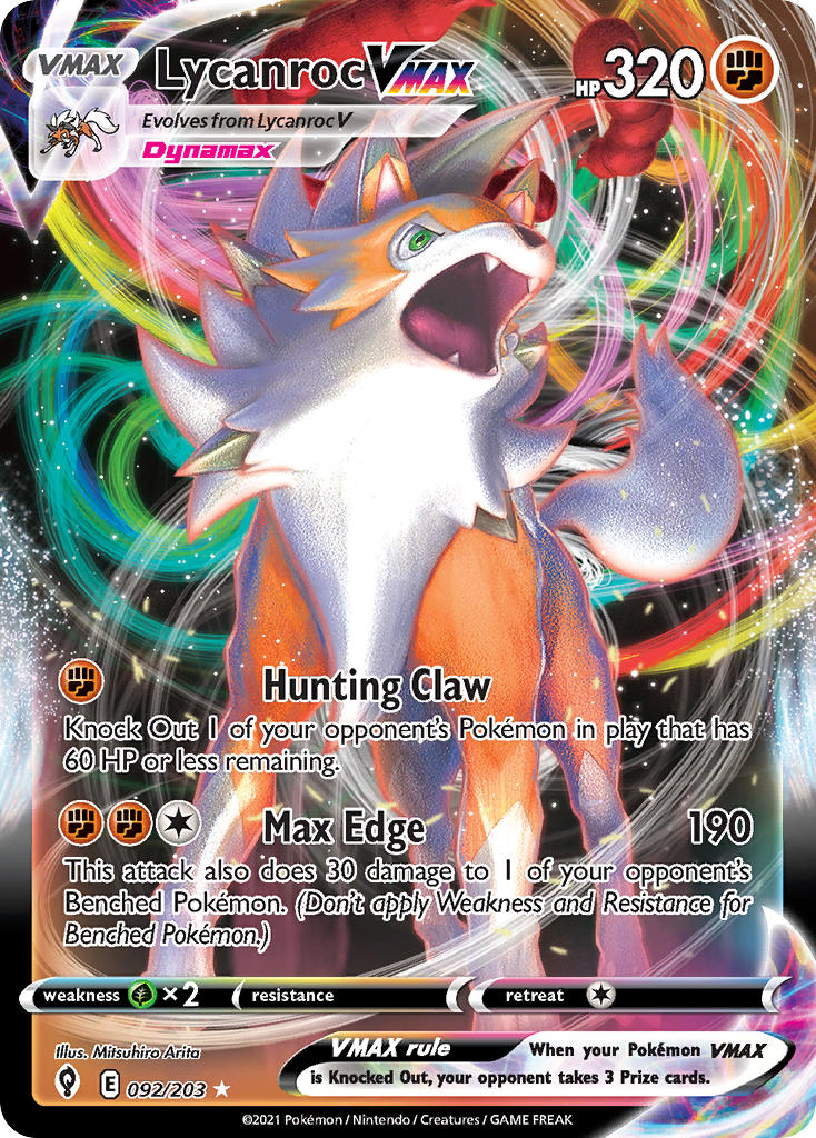 Lycanroc VMAX - 92 - Evolving Skies