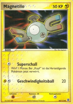 Magnemite - 68 - Feuerrot & Blattgrun