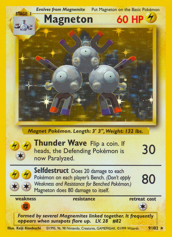 Magneton Base set Unlimited|Magneton Base set First Edition|Magneton Base set Shadowless|Magneton Base set 4th print