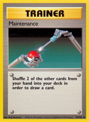 Maintenance Base set Unlimited|Maintenance Base set First Edition|Maintenance Base set Shadowless|Maintenance Base set 4th print