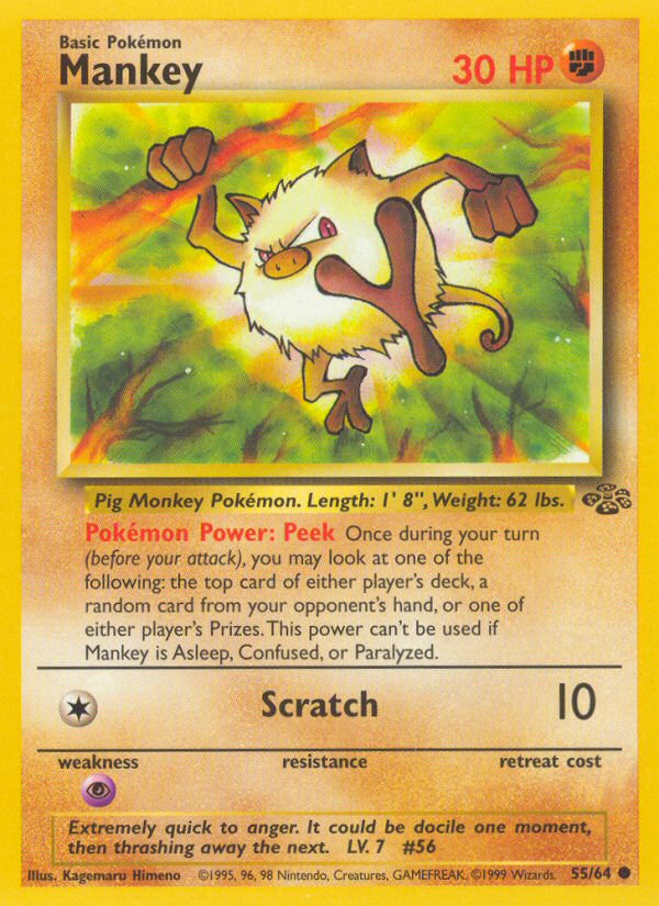 Mankey unlimited jungle set|Mankey first edition jungle set