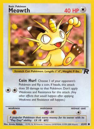 Meowth Team Rocket unlimited|Meowth Team Rocket first edition