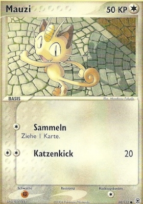 Meowth - 69 - Feuerrot & Blattgrun