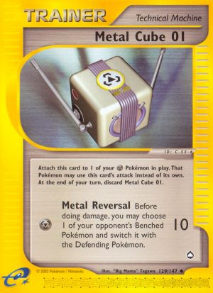 Metal Cube 01 - 129/147 - Aquapolis|Metal Cube 01 - 129/147 - Reverse holo - Aquapolis