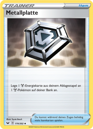 Metallplatte - 170 - Schwert & Schild