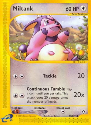 Miltank - 94/147 - Aquapolis|Miltank - 94/147 - Reverse holo - Aquapolis