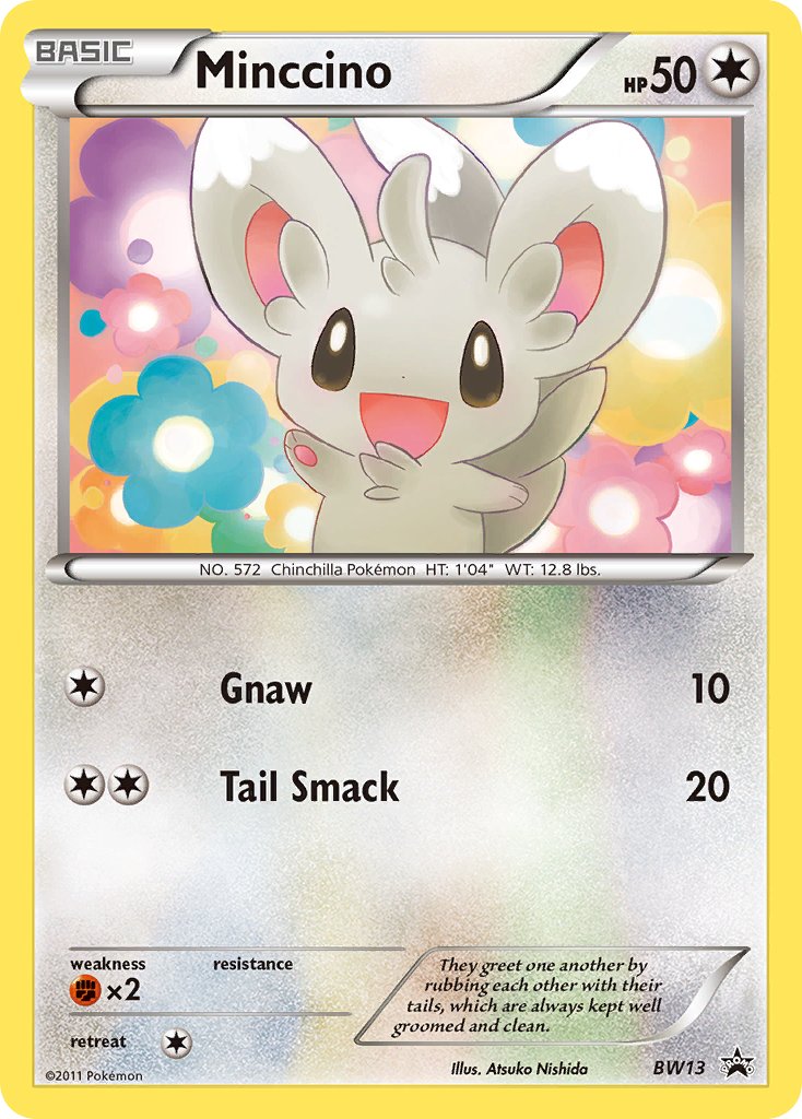 Minccino - 13 - Black & White Promos|Minccino - BW13 - prisma holo - Black & White Promo