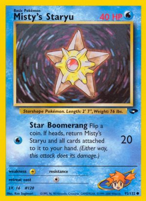 Misty’s Staryu Gym Challenge Unlimited|Misty’s Staryu Gym Challenge First Edition