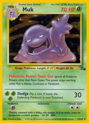 Muk Fossil set unlimited|Muk Fossil set first edition