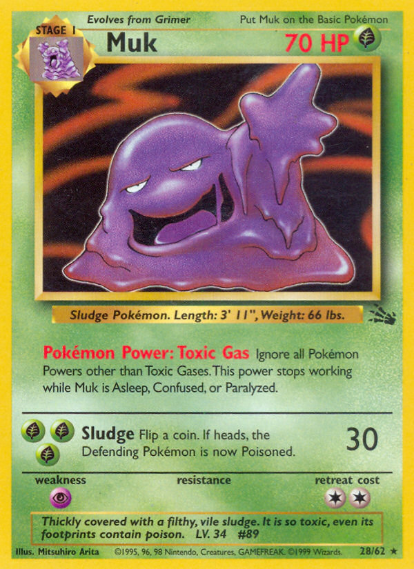 Muk Fossil set unlimited|Muk Fossil set first edition