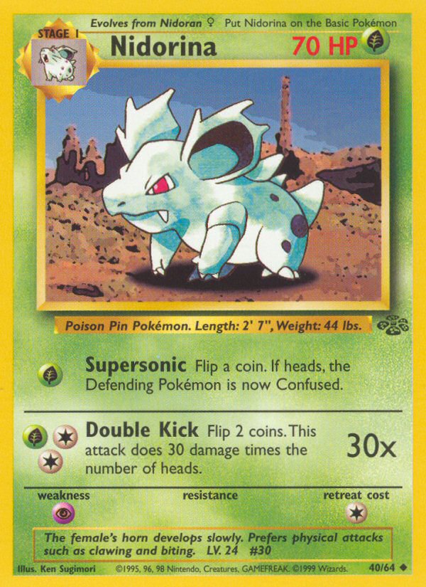 Nidorina unlimited jungle set|Nidorina first edition jungle set