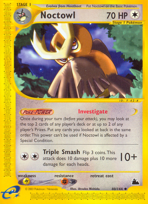 Noctowl - 40/144 - Skyridge|Noctowl - 40/144 - Reverse holo - Skyridge