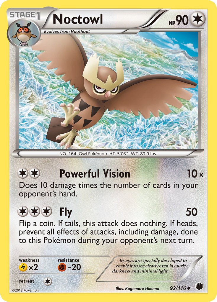 Noctowl - 92 - Plasma Freeze|Noctowl - 92 - reverse holo - Plasma Freeze