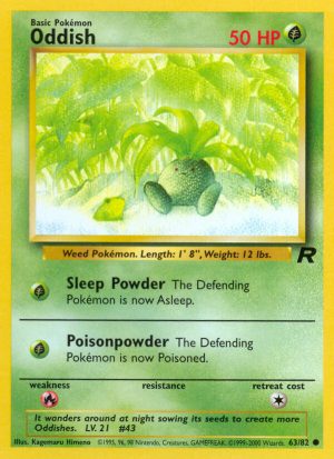 Oddish Team Rocket unlimited|Oddish Team Rocket first edition